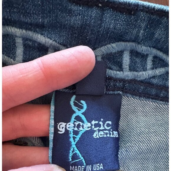 Vintage Genetic Denim Y2K Mutated Gene Wide Leg Jeans Made in USA Size 28 - Picture 4 of 16